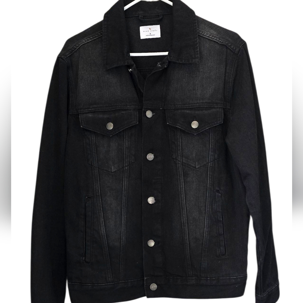 True Craft Black Lightweight demin jacket